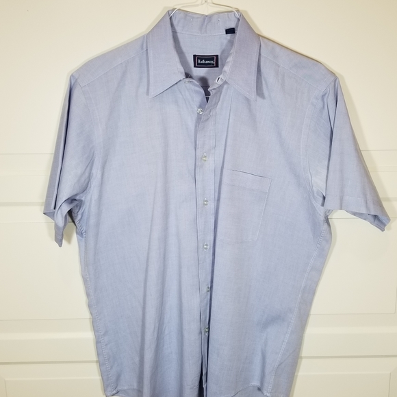Hathaway Short Sleeve Blue Shirt 16 - Picture 16 of 16